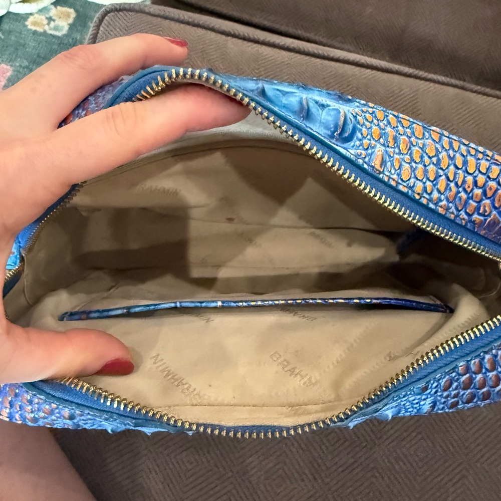 Brahmin Blue and Brown Crossbody Bag - Picture 7 of 7